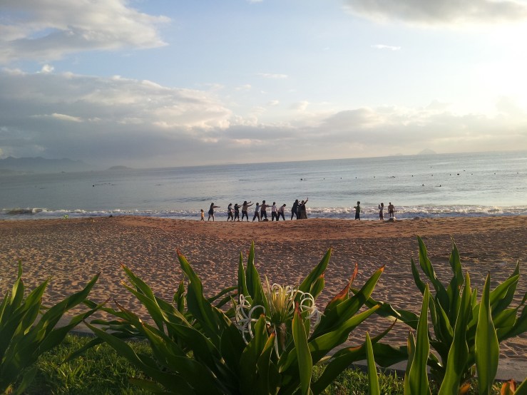 Morgen på stranda i Nha Trang. Foto: Hilde Kat. Eriksen